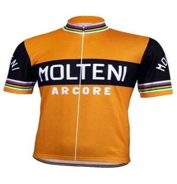 orange molteni retro cycling jersey