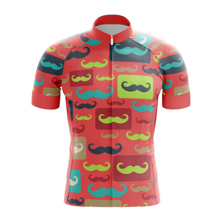 Moustache Pattern Bicycle Jersey