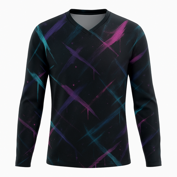 Neon Streaks Long Sleeve MTB Jersey