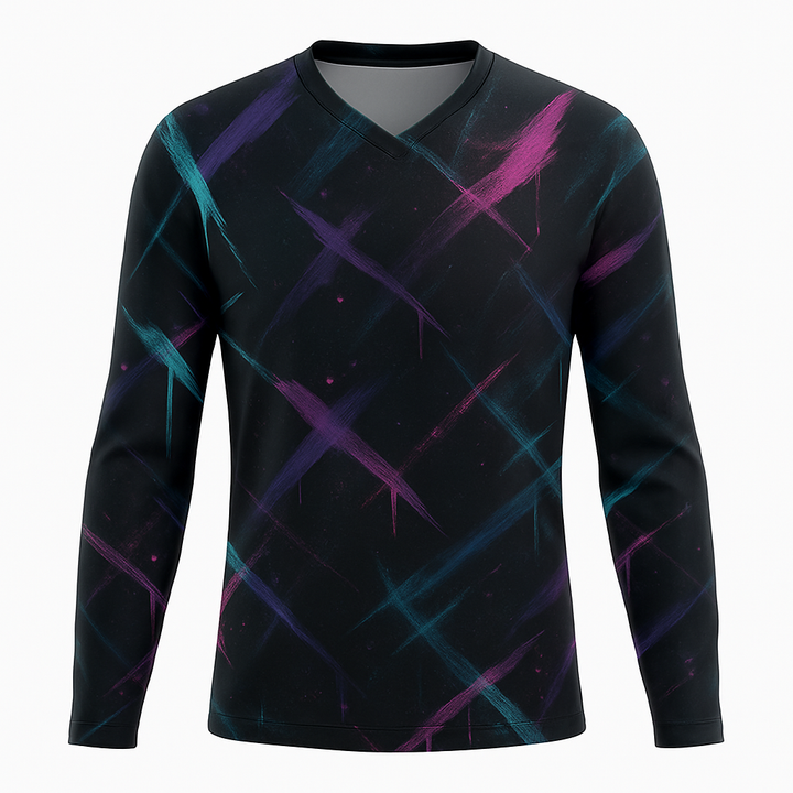 Neon Streaks Long Sleeve MTB Jersey