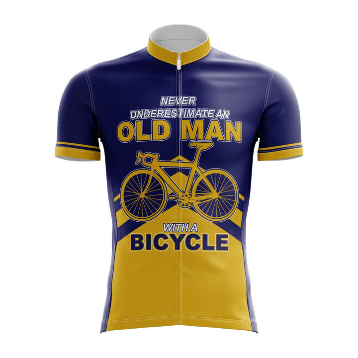 Never Underestimate An Old Man With A Bike Cycling Jersey