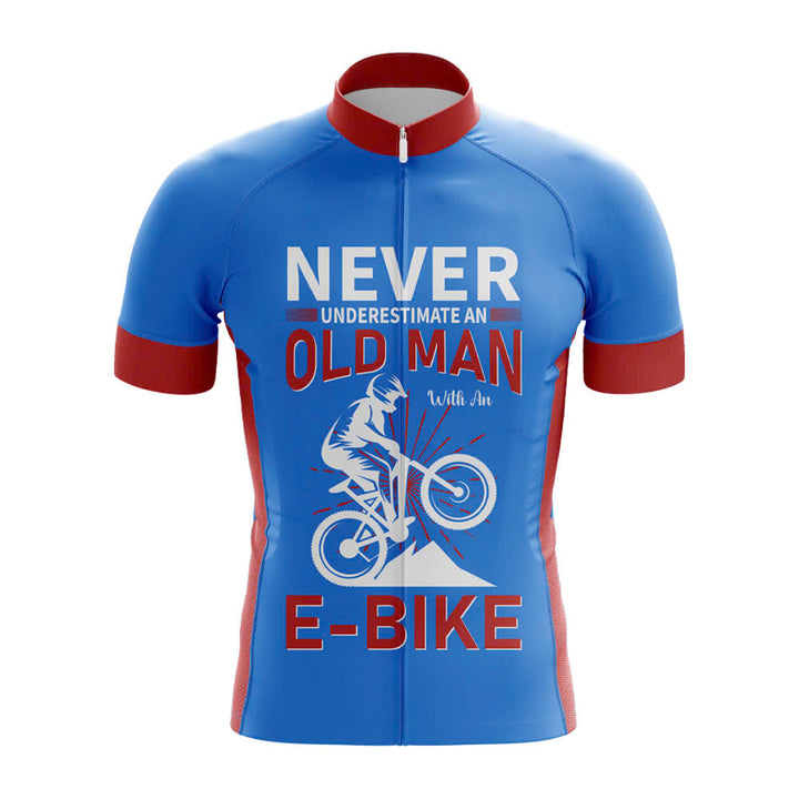 Never Underestimate an Old Man on an E-Bike Cycling Jersey