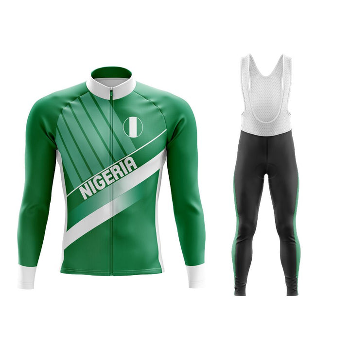 Nigeria Long Sleeve Winter Cycling Jersey & Pants