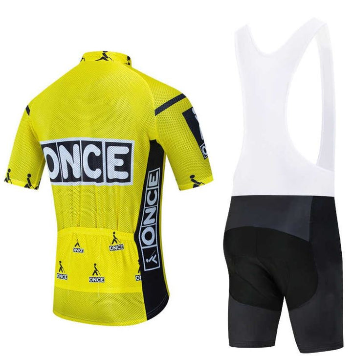 yellow ONCE cycling jersey cycling kit