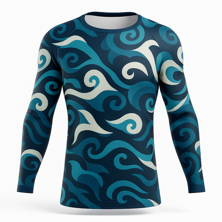 Ocean Waves Long Sleeve MTB Jersey