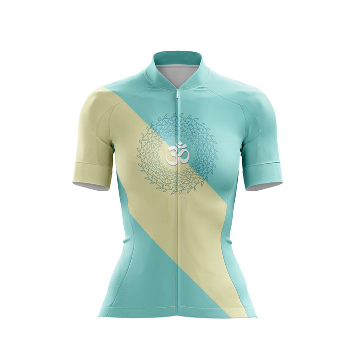 Om meditation female cycling jersey