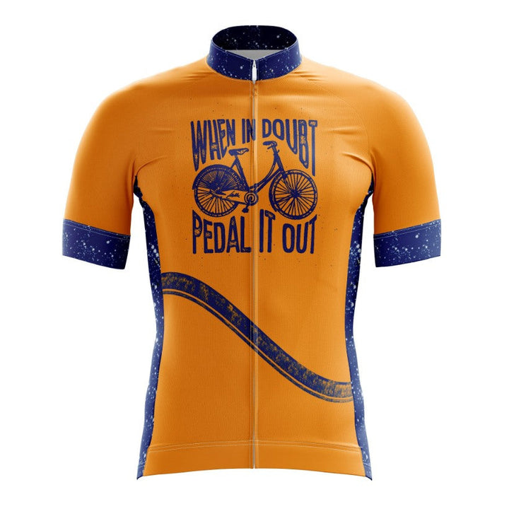 Orange Pedal It Out Cycling Jersey