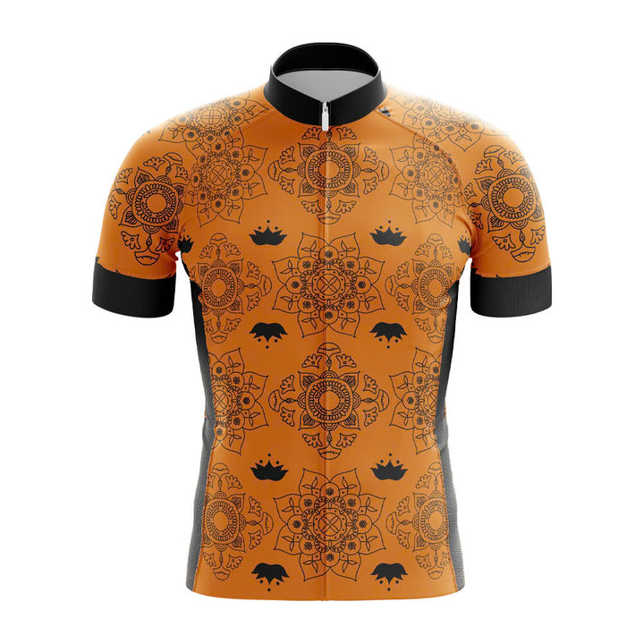 Orange Mandala Cycling Jersey