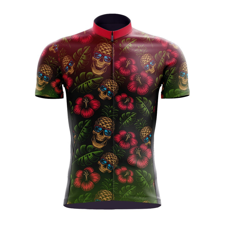 Pineapple Skulls Floral Cycling Jersey