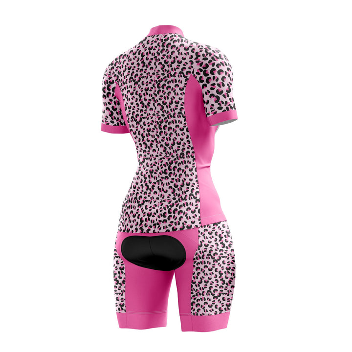Pink Leopard Womens Cycling Kit