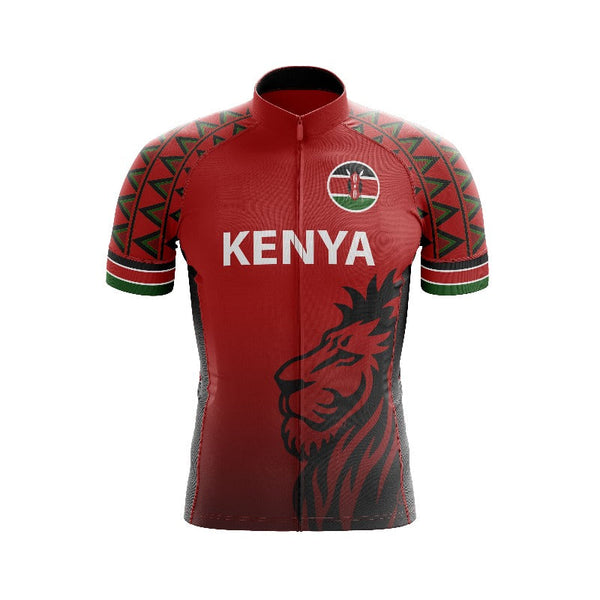 Red Kenya Lion Cycling Jersey