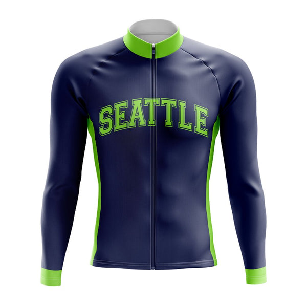 Seattle Seahawks Football Long Sleeve Cycling Jersey