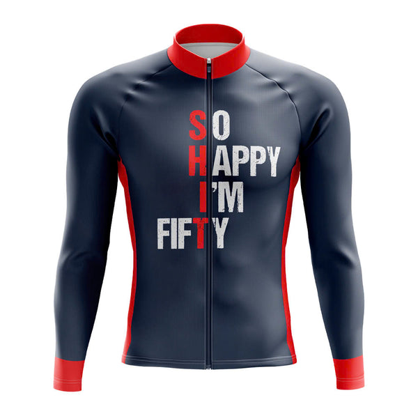 So Happy I’m 50 Long Sleeve Cycling Jersey