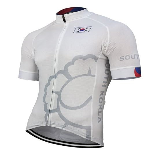 south korea cycling jersey white