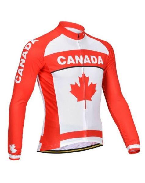 Team Canada Winter Long Sleeve Cycling Jersey & Pants - Cycling Combo