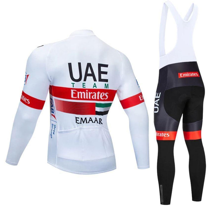 Team UAE Emirates Long Sleeve Winter Cycling Jersey & Pants - Long Sleeve Cycling Set