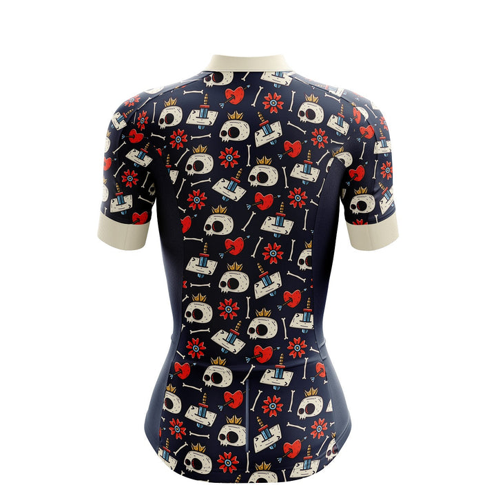 Temple Skulls Female Cycling Jersey