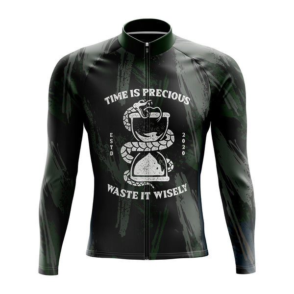 time is precious long sleeve cycling jersey