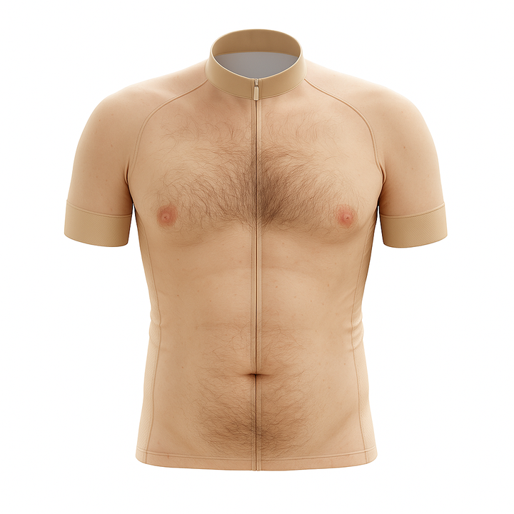 Topless nude white male Cycling Jersey