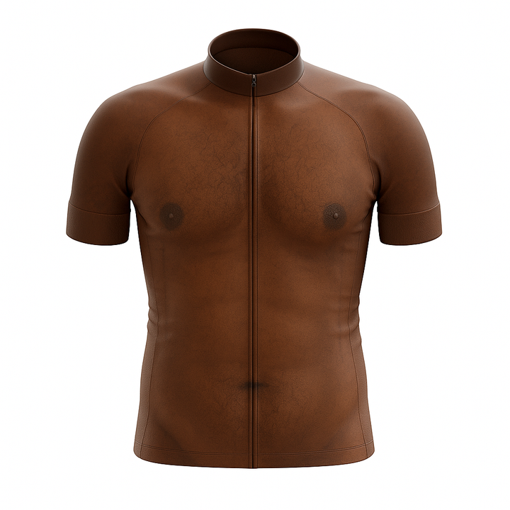 Topless male black Cycling Jersey