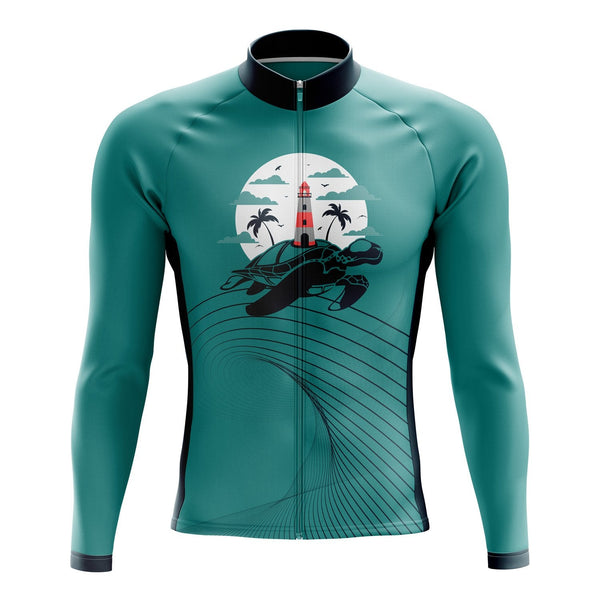 Turtle Lighthouse Long Sleeve Cycling Jersey