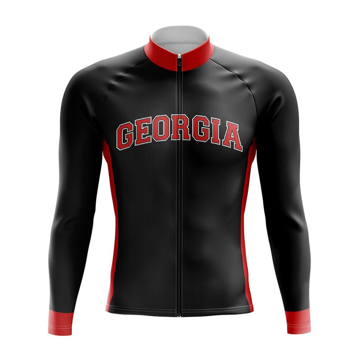 georgia university black cycling jersey