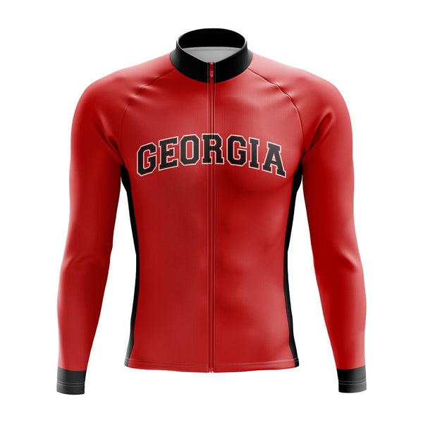 University Of Georgia Long Sleeve Cycling Jersey