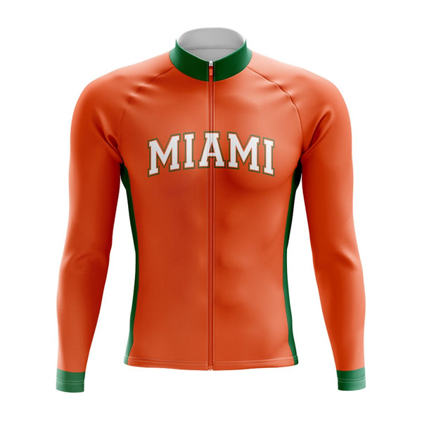 University Of Miami Long Sleeve Bicycle Jersey