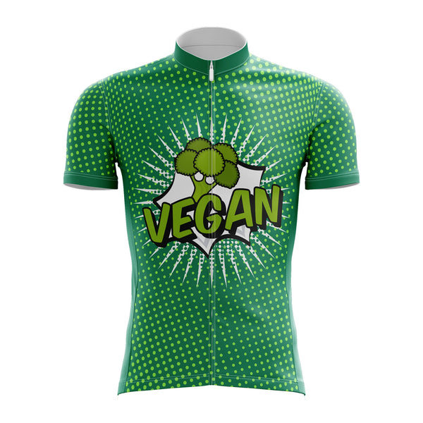 vegan pop art cycling jersey
