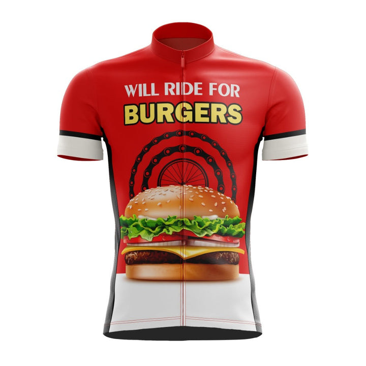 Will Ride For Burgers Cycling Jersey