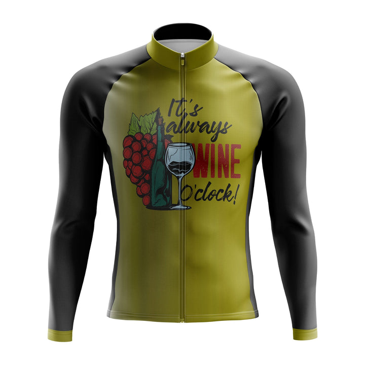 Wine  Long Sleeve Cycling Jersey
