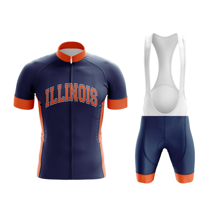 University Of Illinois Cycling Kit blue