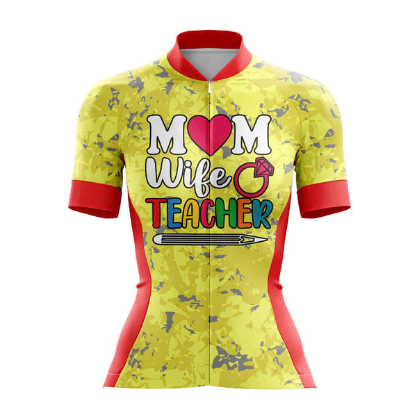 Mom Wife Teacher Cycling Jersey