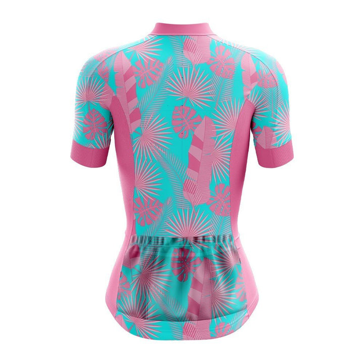 Pink & Blue Botanical Women's Cycling Jersey