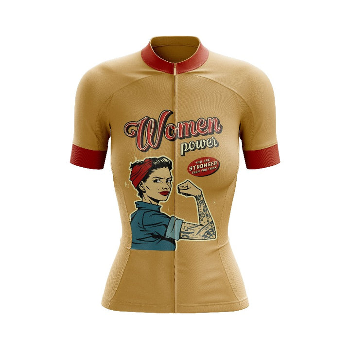 Strong Woman Cycling Jersey | Rosie The RIveter